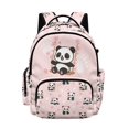 thumbnail image 1 of DISNIMO Panda Flower Printed Kids School Backpack for Girls 17" Lightweight Backpack with Padded Straps and Front Zipper Pocket for Elementary Middle Students Back to School Gifts, 1 of 7