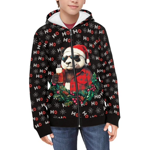 DISNIMO Panda Hoodie Kids Snowflake Hoodie Girls Hoodies Size 6-7 Hoodie Sweatshirts Boys Sweatshirt with Zipper Girls Animal Hoodies for Girls Zip Up Hoodie Child Jacket Girl Hoodie Jackets