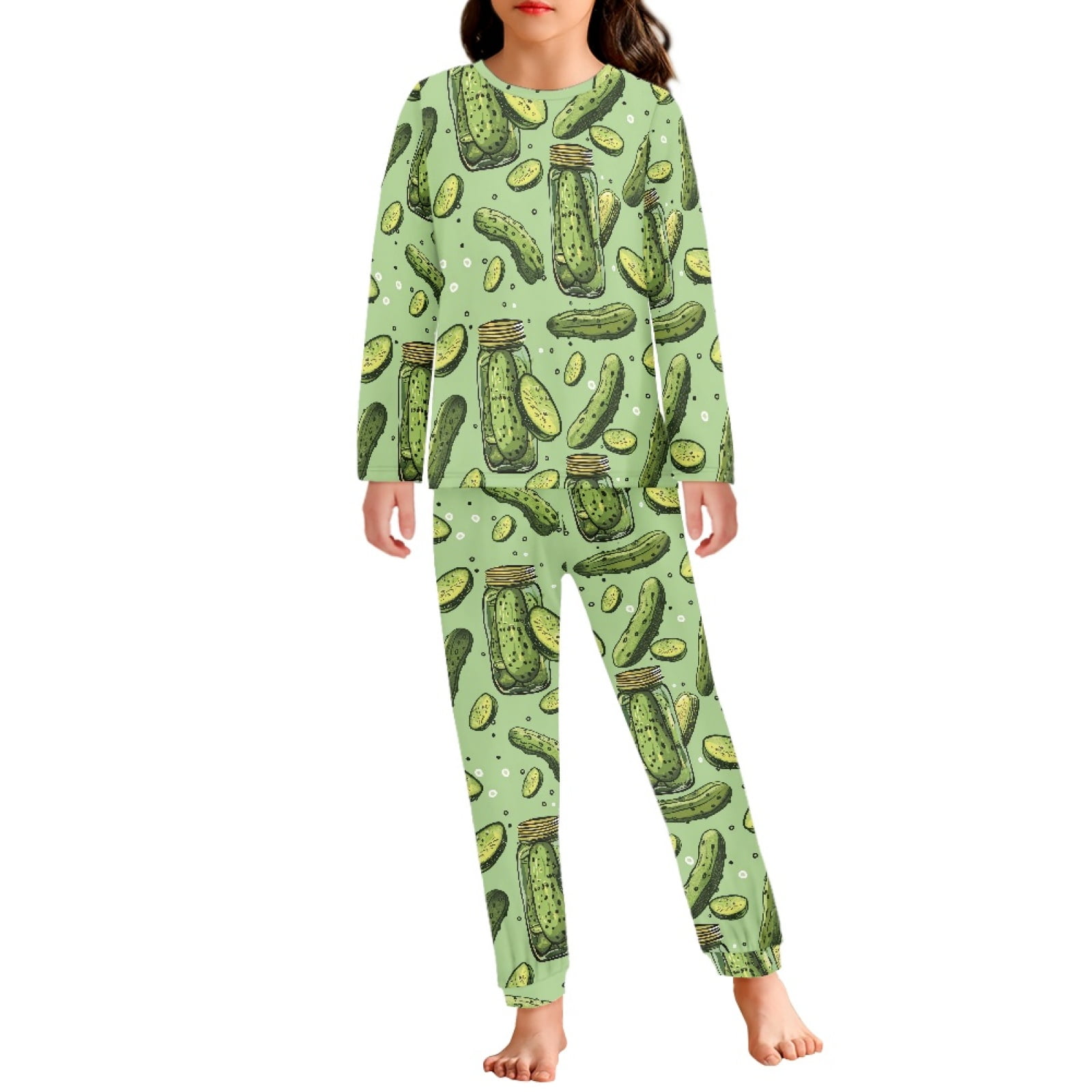 DISNIMO Pickle Festival Cucumber Pajamas for Girls 7-8 Years Old Pajama ...