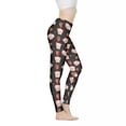 thumbnail image 1 of DISNIMO Pig Strawberry Yoga Pants Leggings for Women Print, Stretch High Waisted Workout Leggings Breathable Yoga Pants for Running Cycling, Black, S, 1 of 6