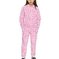 thumbnail image 1 of DISNIMO Pink Leopard Print Hoodies Sets for Girls 2 Piece Outfits Fall Hoodies for Girls Pullover Sweatshirt with Pockets for Kids Hoodie and Jogger Set Boys Drop Shoulder Hoodie 10-12, 1 of 7