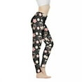 thumbnail image 1 of DISNIMO Pug Flower Printed Yoga Pants Leggings for Women, High Waisted Leggings Tummy Control Athletic Workout Yoga Pants for Workout Sport, Black, 3XL, 1 of 6