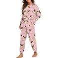 thumbnail image 1 of DISNIMO Pug Print Women's Pajama Sets 2 Piece Pj Sets Casual Loose Sleepwear Crew Neck Pullover Top with Long Pants Soft Comfy Loungewear Nightwear, L, 1 of 7