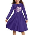 thumbnail image 1 of DISNIMO Purple Axolotl Dress for Kids Long Sleeve Dresses for Girls Size 11-12 Dresses Children Fall Dresses Girl Kids Dress Clothes Girl Swing Dresses with Flowers for Girls Twirl Skater Dress, 1 of 7