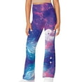 thumbnail image 1 of DISNIMO Purple Axolotl Flare Leggings for Girls Crossover High Waisted Kids Bell Bottom Pants with Pockets for Yoga Dance Girls Polyester Dance Yoga Pants Size 11-12, 1 of 7