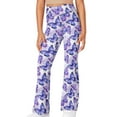 thumbnail image 1 of DISNIMO Purple Butterfly Flare Leggings High Waisted Yoga Pants Bootcut Dance Casual Pants Activewear Kids Bell Bottoms Child for 7-8 Years Kids Flare Yoga Pants with Pockets, 1 of 7