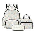 thumbnail image 1 of DISNIMO Rabbit Floral Printed Backpack for Kids with Lunch Bag & Pencil Pouch, 3 Pcs School Backpack Set for Middle High School Students, 17 Inch Lightweight School Bag Travel Daypack, 1 of 7