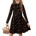 thumbnail image 1 of DISNIMO Red Heart Dress Girls 5-6 Year Old Girl Dress Midi Dresses for Kids Long Sleeve Skater Dress Girls Soft Fall Dress with Collar for Girls Button Front Dress for Child Twirling Dresses Kid, 1 of 7