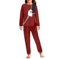 thumbnail image 1 of DISNIMO Red Sheep Pjs for Girls 3-4 Years Old Pajama Set Pants Boys Pajama Set Long Sleeve Pajamas Kids Sleepwear Girls 2 Piece Pajama Set Long Nightwear Sets Kids, 1 of 6