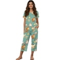 thumbnail image 1 of DISNIMO Rooster Egg Printed Pajama Set for Women, Soft Sleepwear Casual 2 Pcs Pjs Set Tops and Capri Pant Lounge for Summer, 2XL, 1 of 7