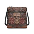 thumbnail image 1 of DISNIMO Rose Skull Print Satchel Shoulder Bags for Women PU Leather Crossbody Handbags with Zipper & Pockets Casual Bucket Bags Crossbody, 1 of 7