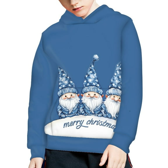 DISNIMO Santa Claus Christmas Hoodies for Boys 11-13 Boy Hoodie Soft Sweatshirt Boys Hooded Sweatshirts Girls Streetwear Hoodie Girls Hoodie with Pockets Children Long Sleeve Hoodies Winter