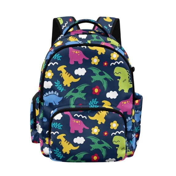 DISNIMO School Backpack for Kids Dinosaur Print 17 Inch Lightweight Bookbag with Padded Shoulder Straps Primary Middle School Bag Casual Daypack