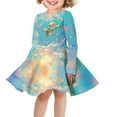 thumbnail image 1 of DISNIMO Sea Turtle Dress Girls Cute Long Sleeve Dresses for Girls 15-16 Dress for Children Clothes Girls Dresses Casual Midi Dress Girls Swing Dress Long Sleeve Twirl Dresses Girls Pullover Dress, 1 of 6