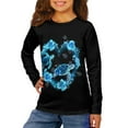 thumbnail image 1 of DISNIMO Sea Turtle Flower Long Sleeve Tshirt Kids Fall Shirts Long Sleeve Girls Tee Shirts Size 15/16 Girls Tops Long Sleeve Loose Shirt Girls Crew Neck T Shirt Kids Funny Tshirts Girls Tees, 1 of 7