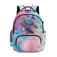 thumbnail image 1 of DISNIMO Sea Turtle Printed Girls Backpack Butterfly Flower Print School Backpack for Kids Teens Girls Lightweight 17 Inch Bookbag with Padded Strap for Primary Middle Students, Back to School Gifts, 1 of 7