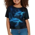 thumbnail image 1 of DISNIMO Sea Turtle Tshirt for Girls 11-12 Shirts Crop Top Kids Girls T-Shirt Youth Girls Tees Girls Polyester Shirt Short Sleeve Children Polyester Tshirt Girls Beach Clothing for School Girls Soft, 1 of 7