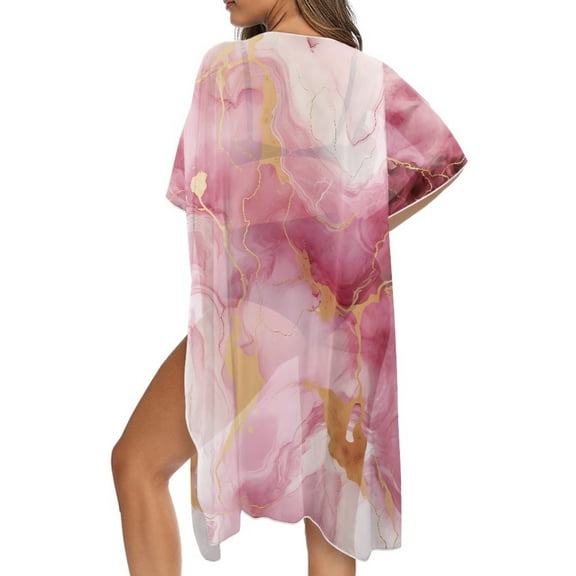 DISNIMO Skull Butterfly Print Women's Swimsuit Coveups Kimono Cardigan Summer Beach Cover Up Casual Loose Long Bikini Coverup
