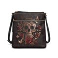 thumbnail image 1 of DISNIMO Skull Rose Print Crossbody Handbag Butterfly Print Messenger Hand Bag Purses for Women PU Leather Satchel Shoulder Bag Zipper Closure, 1 of 7