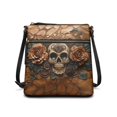 thumbnail image 1 of DISNIMO Skull Rose Print Crossbody Handbags Women's Messenger Bag with Zipper Fashion Lightweight Satchel Shoulder Bag with Multi-Pockets, 1 of 7