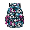 thumbnail image 1 of DISNIMO Soccer Graffiti Print Spacious School Backpack, Multi Compartment Bookbag with Side Mesh Pockets for Elementary & Middle School Students Daily Use, 1 of 7