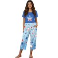 thumbnail image 1 of DISNIMO Star Printed Women's Pajama Sets, American Flag Printed Sleepwear Soft 2 Piece Pjs Set Summer Tops and Capri Pant Lounge, 3XL, 1 of 7