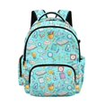 thumbnail image 1 of DISNIMO Stationery Print Large Capacity School Backpack, Multi Compartments with Side Mesh Pockets, Durable Bookbag for Elementary & Middle School Students Daily Use, 1 of 7