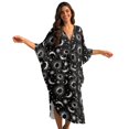 thumbnail image 1 of DISNIMO Sun Moon Print Women's Plus Size Kaftan Dress Swimsuit Coverup V-Neck Batwing Sleeve Caftan Dresses Lightweight Loose Swimwear Coverups for Party Pool Beach, 1 of 7