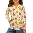 thumbnail image 1 of DISNIMO Thanksgiving Maple Leaf Shirt Long Sleeve for Kids Long Sleeve Shirts for Girls 9-10 Long Sleeve Shirt Kids Crew Neck Tshirt Girls Long Sleeve T Shirts Soft Kids T Shirt Casual Tops, 1 of 7