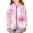 thumbnail image 1 of DISNIMO Tie-Dye Hoodie Kids Pink Zip Up Hoodie Kids Zipper Hoodies for Girls 14-16 Preppy Sweatshirt for Teen Girls Hooded Sweatshirts Boys Hoodies Jackets Girl Fall Outfit Soft Casual Wear, 1 of 7