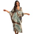 thumbnail image 1 of DISNIMO Tie Dye Print Women's Plus Size Kaftan Dress Swimsuit Coverup V-Neck Batwing Sleeve Caftan Dresses Lightweight Loose Swimwear Coverups for Party Pool Beach, 1 of 7