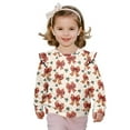 thumbnail image 1 of DISNIMO Toddler Christmas Sweatshirt Girls Bow Printed Pullover Tops Long Sleeve Hoodies Crewneck Shirt for Fall Winter 1-2 Years, 1 of 7