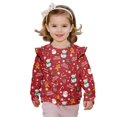 thumbnail image 1 of DISNIMO Toddler Christmas Sweatshirt Girls Snowman Santa Claus Printed T-Shirts Long Sleeve Pullover Tops Comfy Sweater for Fall Winter 7-8 Years, 1 of 7