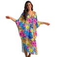 thumbnail image 1 of DISNIMO Tropical Plants Printed Women's Plus Size Kaftan Dress Beach Lounge Kaftan Maxi Dress V-Neck Batwing Sleeve Swimsuit Coverups Lightweight Soft Beach Cover Ups for Bathing Suit, 1 of 7
