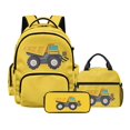 thumbnail image 1 of DISNIMO Truck Print Kids Backpack Set for Boys Girls, 3 Pcs School Bag Set with Lunch Bag & Pencil Case, Elementary Middle School Backpack, 1 of 7