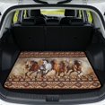 thumbnail image 1 of DISNIMO Trunk Liner for SUV Horse Aztec Tribal Print Heavy Duty Car Cargo Mat with Non-Slip Backing Machine Washable Dog Seat Cover Suitable for Most Car Models, 1 of 7