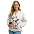 thumbnail image 1 of DISNIMO Valentine's Day Sweatshirts for Women Cow Heart Printed Jackets Zip Up Outwear Long Sleeve Sweatshirt Jacket for Fall Winter, XL, 1 of 7