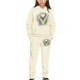 thumbnail image 1 of DISNIMO Vintage Butterfly Hoodie Girls Pullover Hoodies Size 10-12 Outfits Hoodie for Girls 2 Piece Hoodie Outfits for Kids Exercise Clothes Girls Hoodie Set Kids Drop Shoulder Hoodie with Front, 1 of 7
