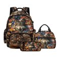 thumbnail image 1 of DISNIMO Wolf American Flag Printed Teen Boys School Backpack Set, 17 Inch Students Book Bags for Boys Backpack Set with Lunch Bag & Pencil Pouch, Back to School Gift-, 1 of 7