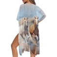 thumbnail image 1 of DISNIMOHorse Print Womens Swimsuit Coverups Summer Bikini Kimono Bathing Suit Cover Up Cardigan Loose Long Swimwear Cover up Casual Half Sleeve Beach Coverup, 1 of 6