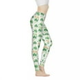 thumbnail image 1 of DISNIMOSt. Patrick's Day Yoga Leggings for Women, Lucky Leaf Printed Workout Yoga Pants High Waist Workout Leggings for Yoga Gym, White and Green, XS, 1 of 6