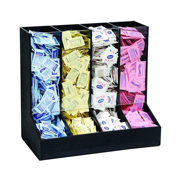DISPENSE-RITE GFBO-4BT Four Section Packeted Condiment Organizer