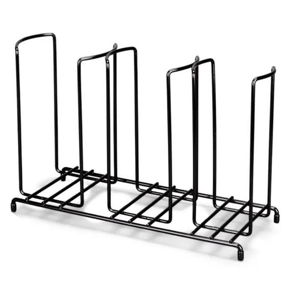 DISPENSE-RITE WR-3 Three Section Countertop Wire Form Cup and Lid Organizer, Fits 8 oz. to 44 oz. Cups and Lids, Black Wire