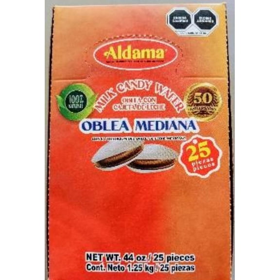 DISPLAY Obleas Mediana con Cajeta (Box with 2 display of 25pc each)
