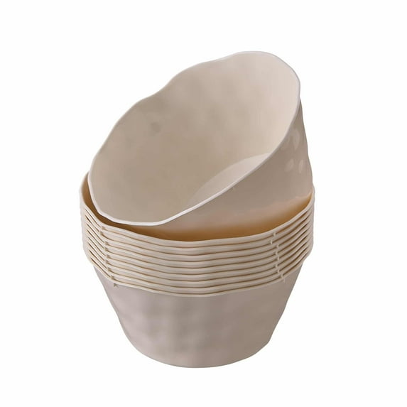 DISPOSABLE PLASTIC BOWLS | 16 oz - 10 PC | Lava Collection | Cream