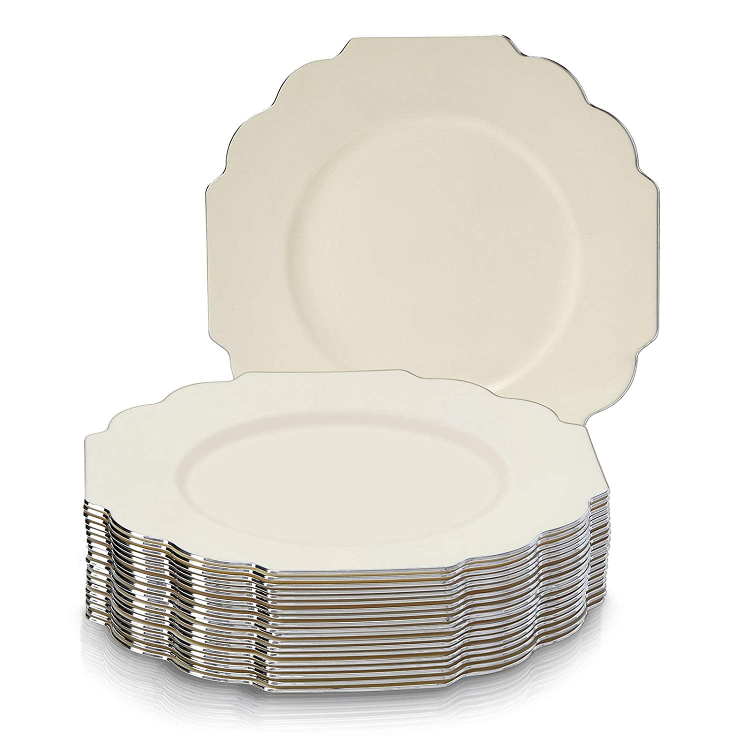 Baroque plastic plates discount