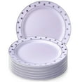 thumbnail image 1 of DISPOSABLE PLASTIC SIDE PLATES 7.5" Dots Silver 20 pc, 1 of 6