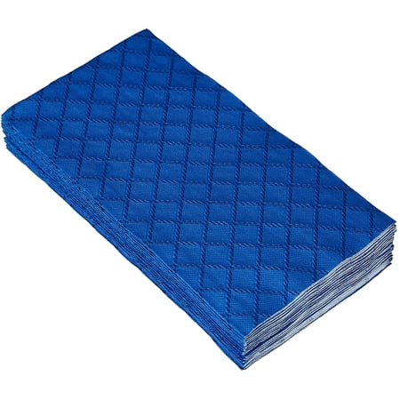 DISPOSABLE QUILTED GUEST TOWELS | European Made | for Upscale Wedding and Dining | 12 pc | Royal Blue