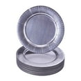thumbnail image 1 of DISPOSABLE ROUND CHARGER PLATES - 20pc (Silver/Beaded), 1 of 3