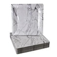thumbnail image 1 of DISPOSABLE SQUARE CHARGER PLATES - 20pc (Marble - Silver), 1 of 3
